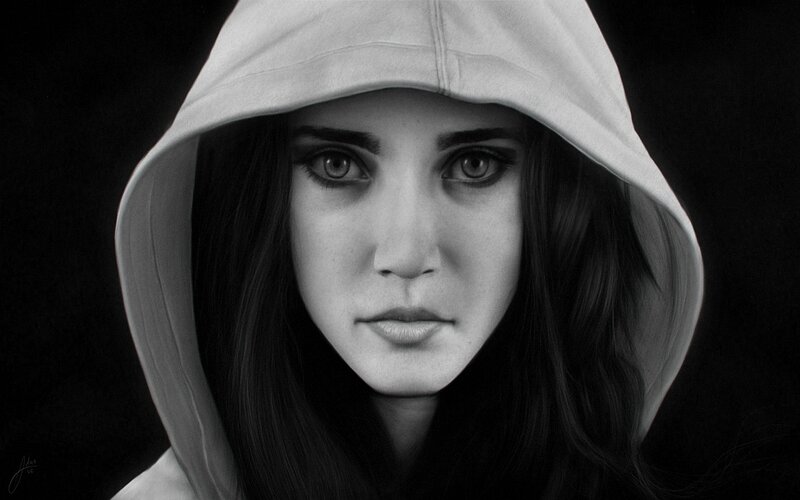 woman in a hooded sweatshirt