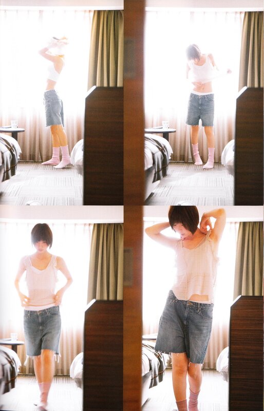 woman in a hotel room