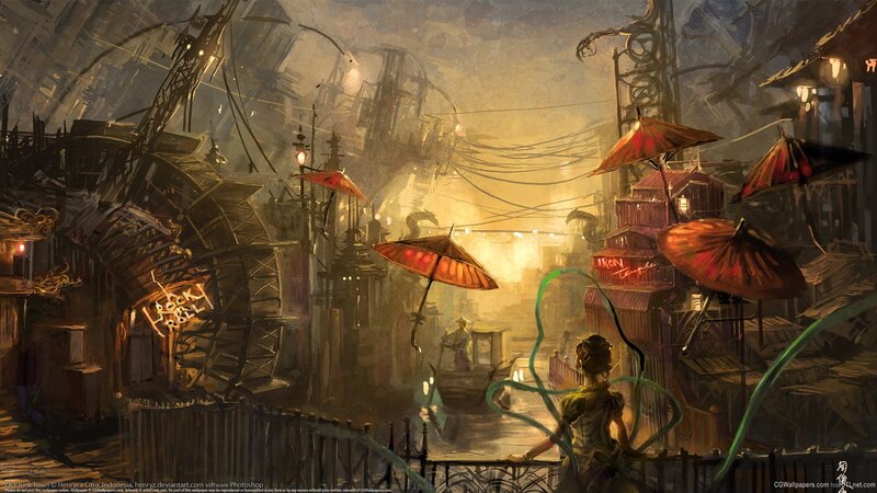 Woman in a Junkyard City