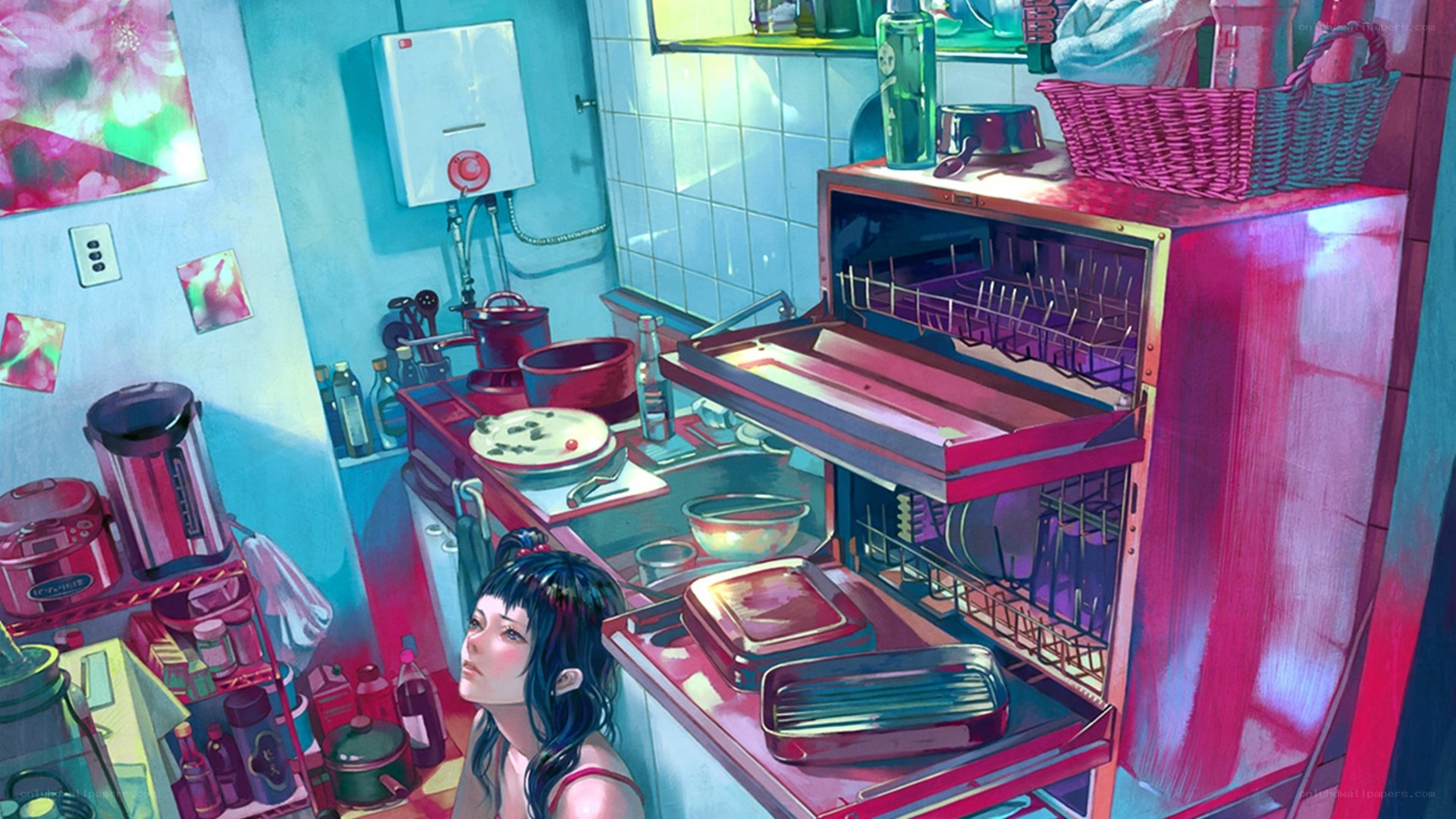 woman in a kitchen