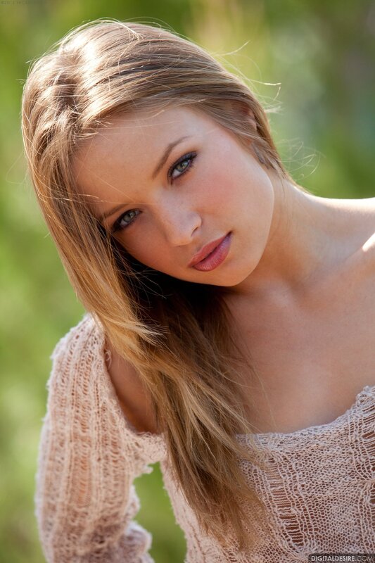woman in a knit top