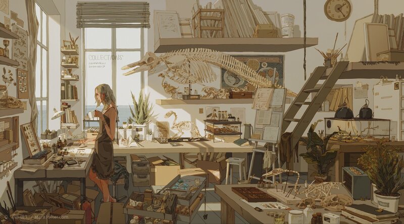Woman in a Lab — Beige