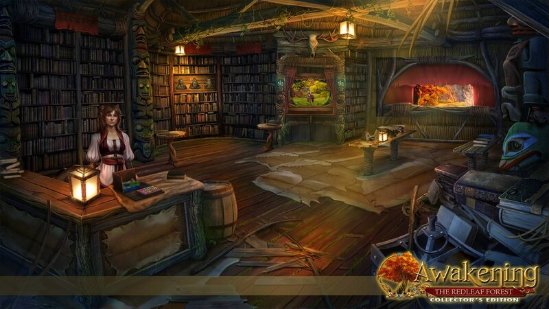 Woman in a Library — Brown