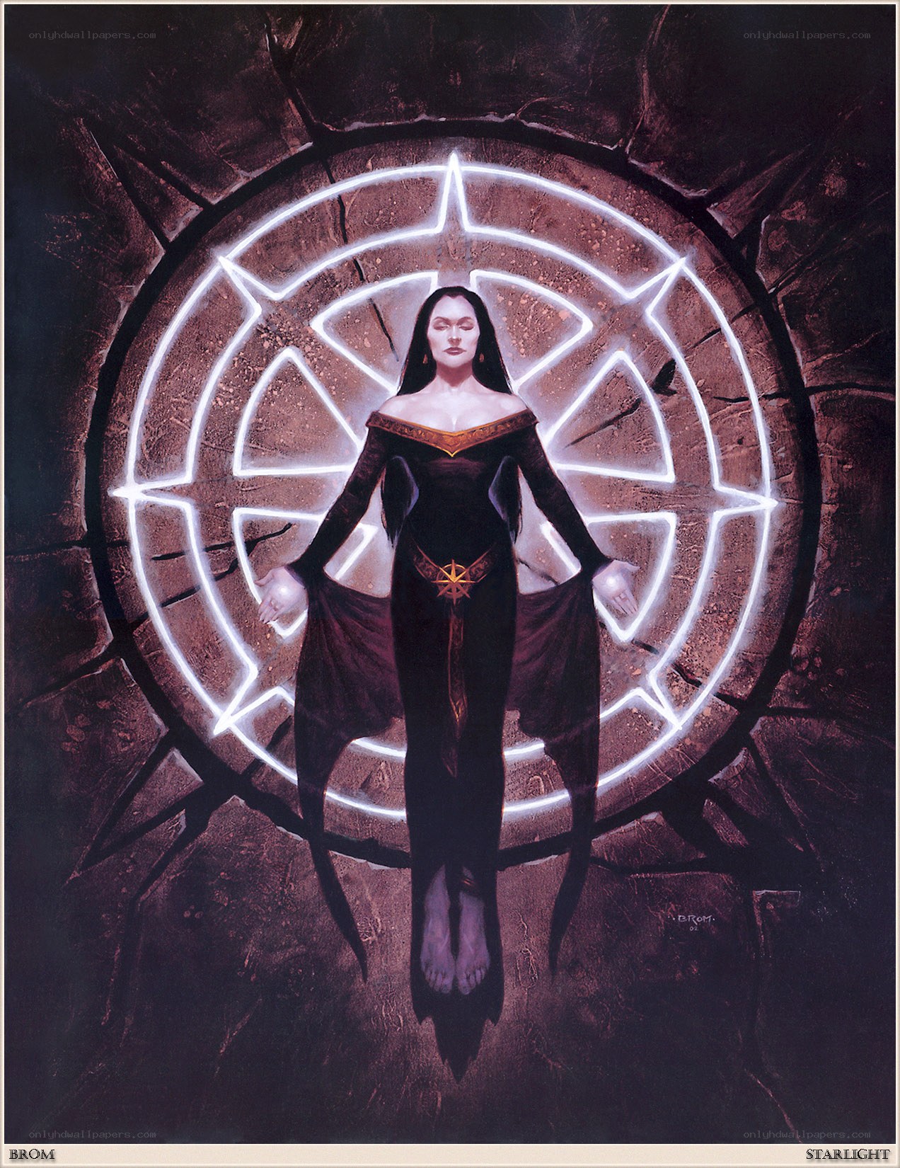 Woman in a magical circle