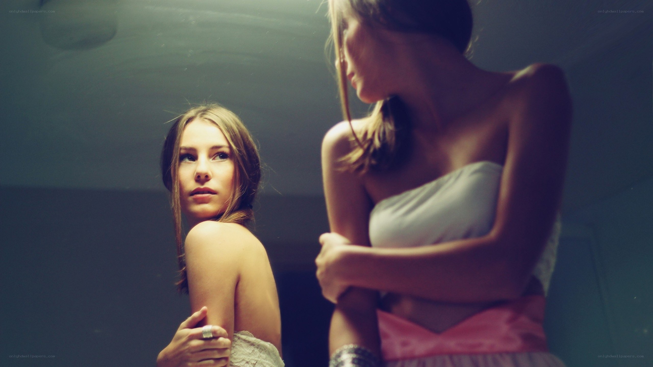 woman in a mirror