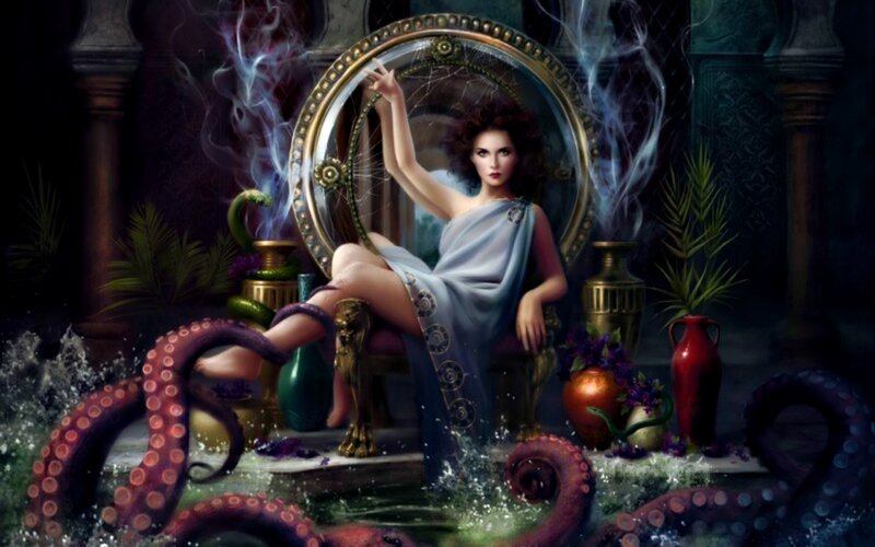 Woman in a Mirror — Blue