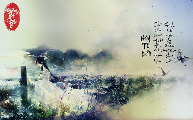 Woman in a misty field