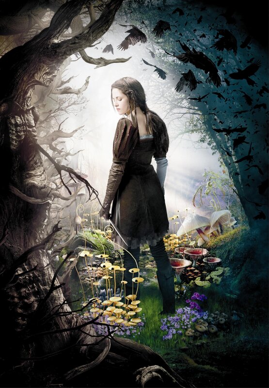 woman in a mystical forest