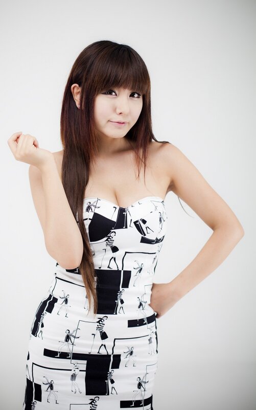woman in a patterned dress