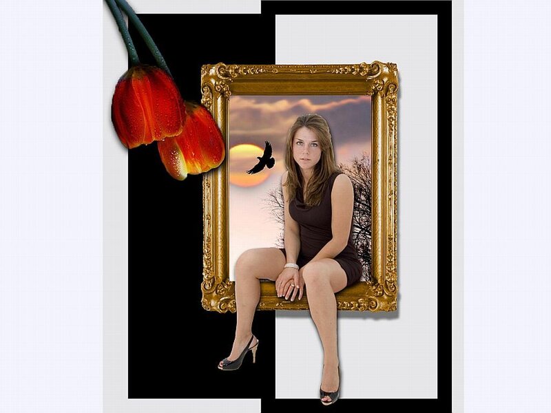 Woman in a Picture Frame — Gold