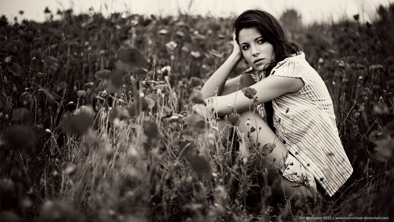 woman in a poppy field