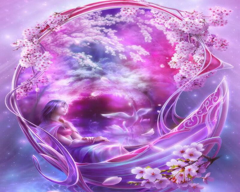 Woman in a Purple Chair