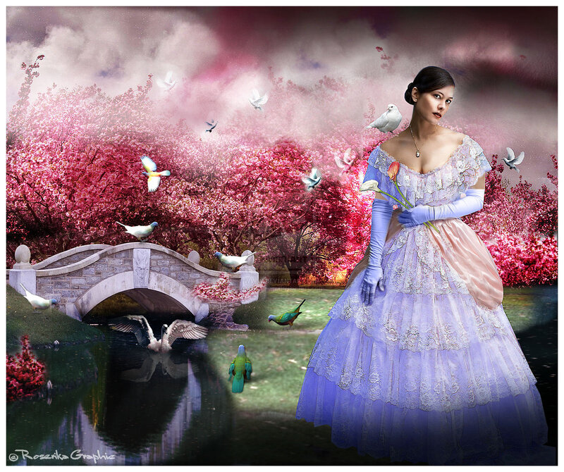 Woman in a Purple Dress — Serene