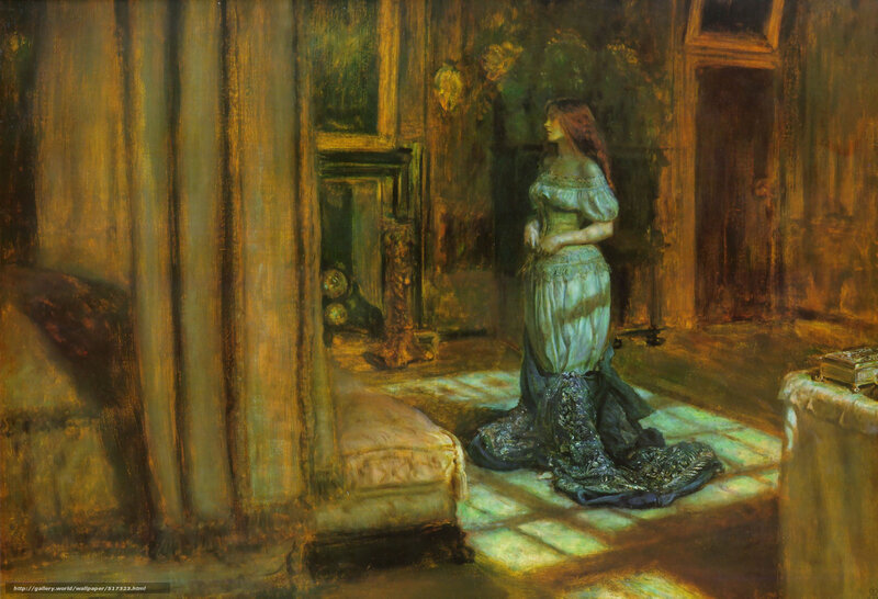 Woman in a Room — Brown, Dramatic