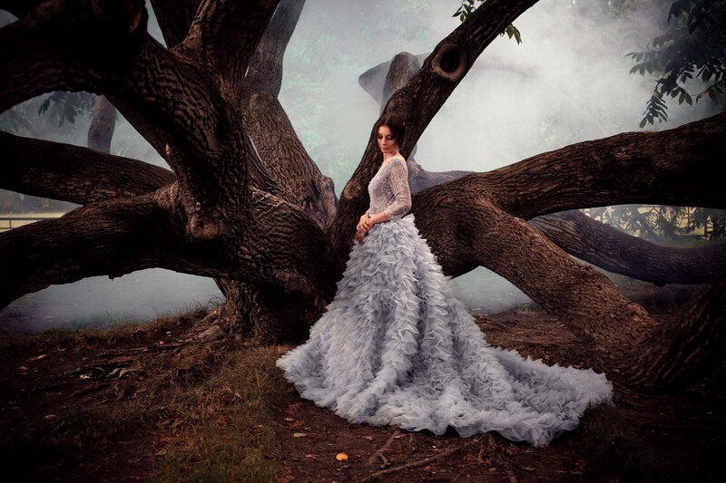 Woman in a Ruffled Gown