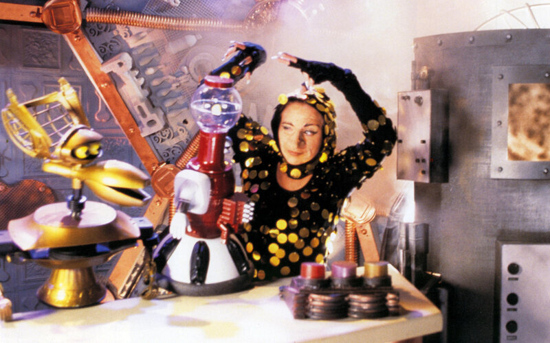 Woman in a sci-fi lab
