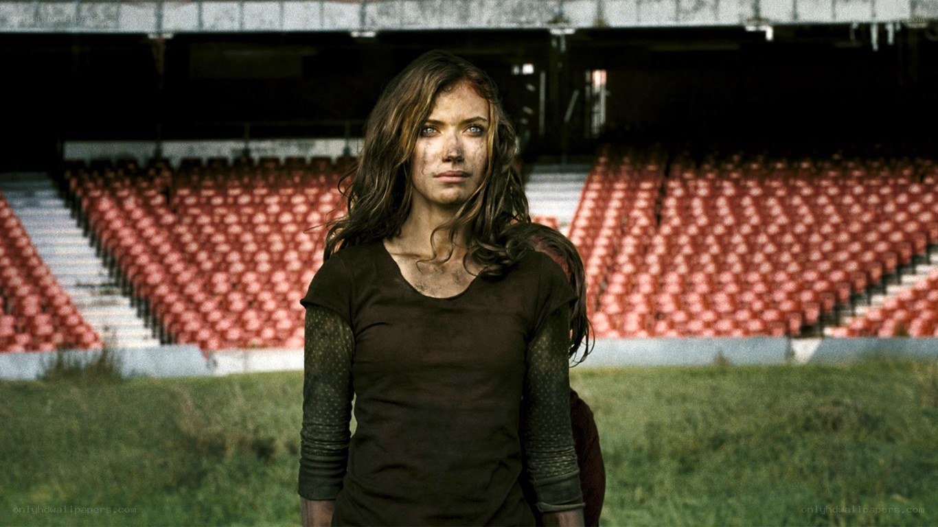 woman in a stadium