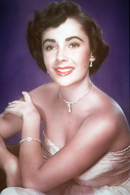 Woman in a strapless dress