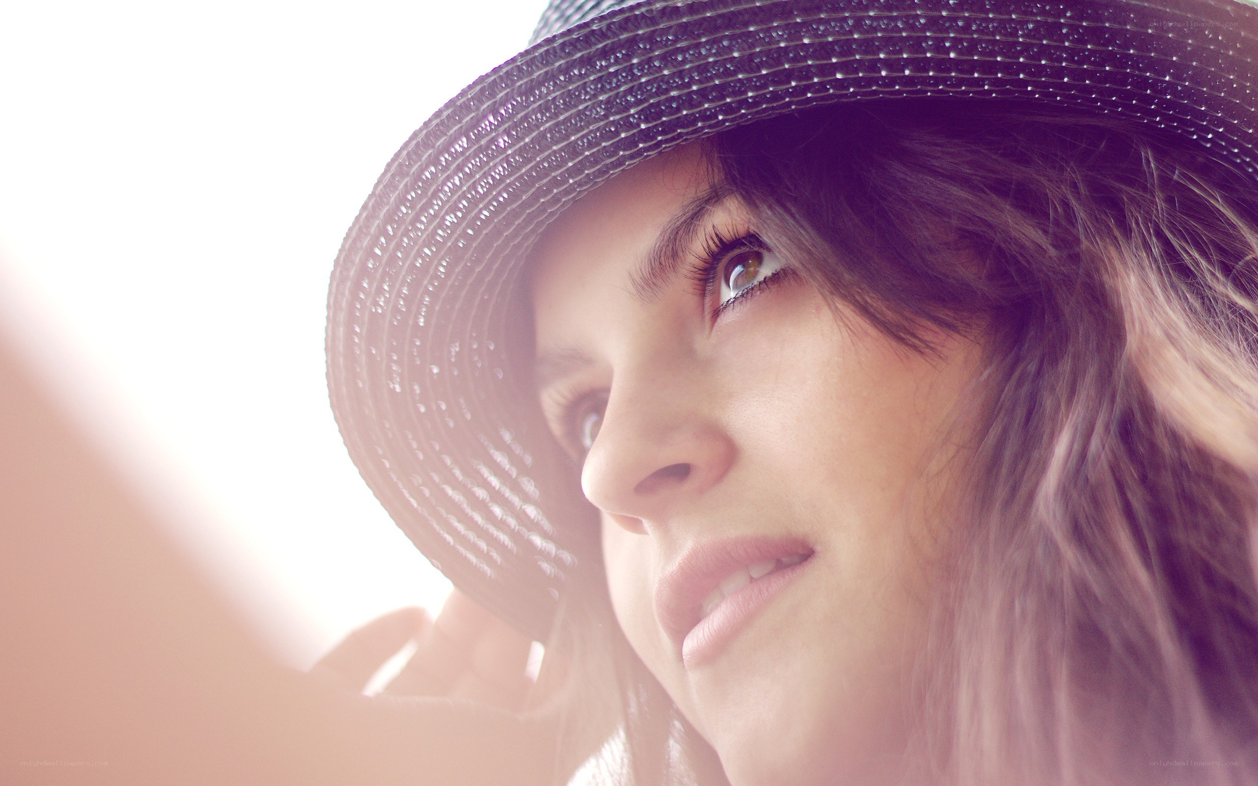 woman in a straw hat