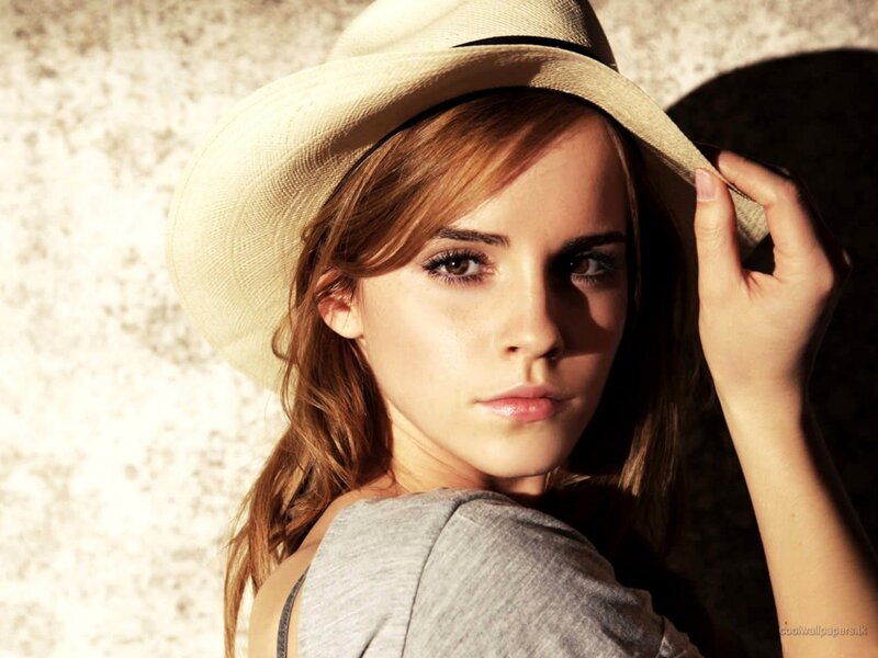 woman in a straw hat