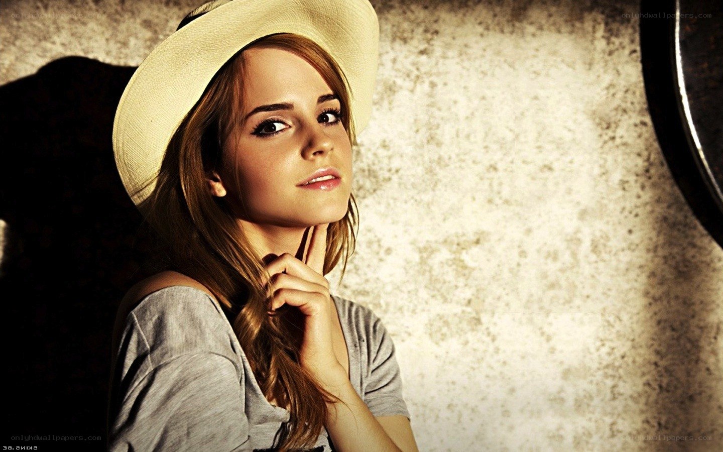 woman in a straw hat