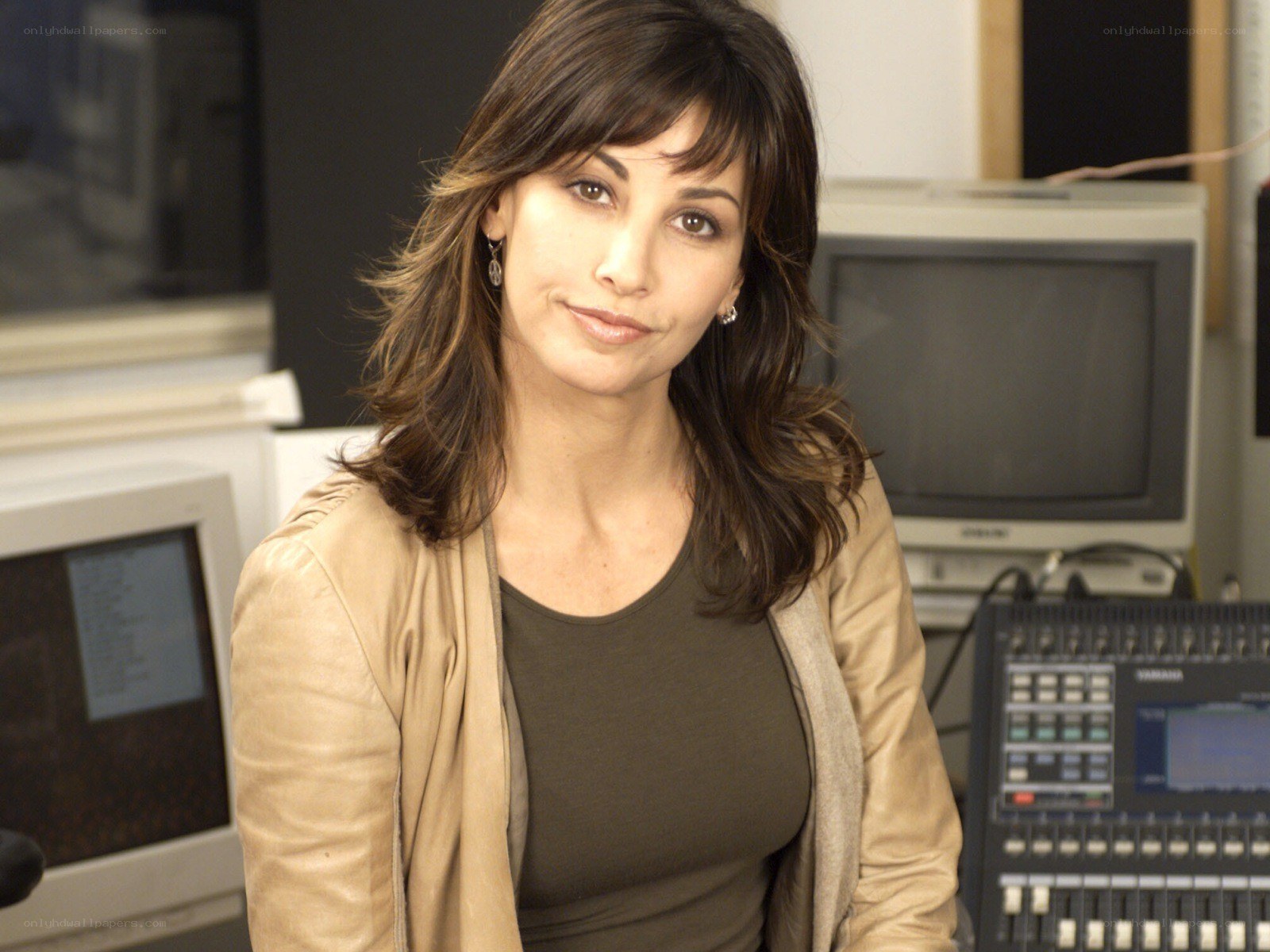 woman in a studio setting