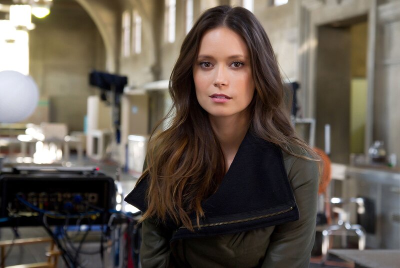 woman in a studio setting