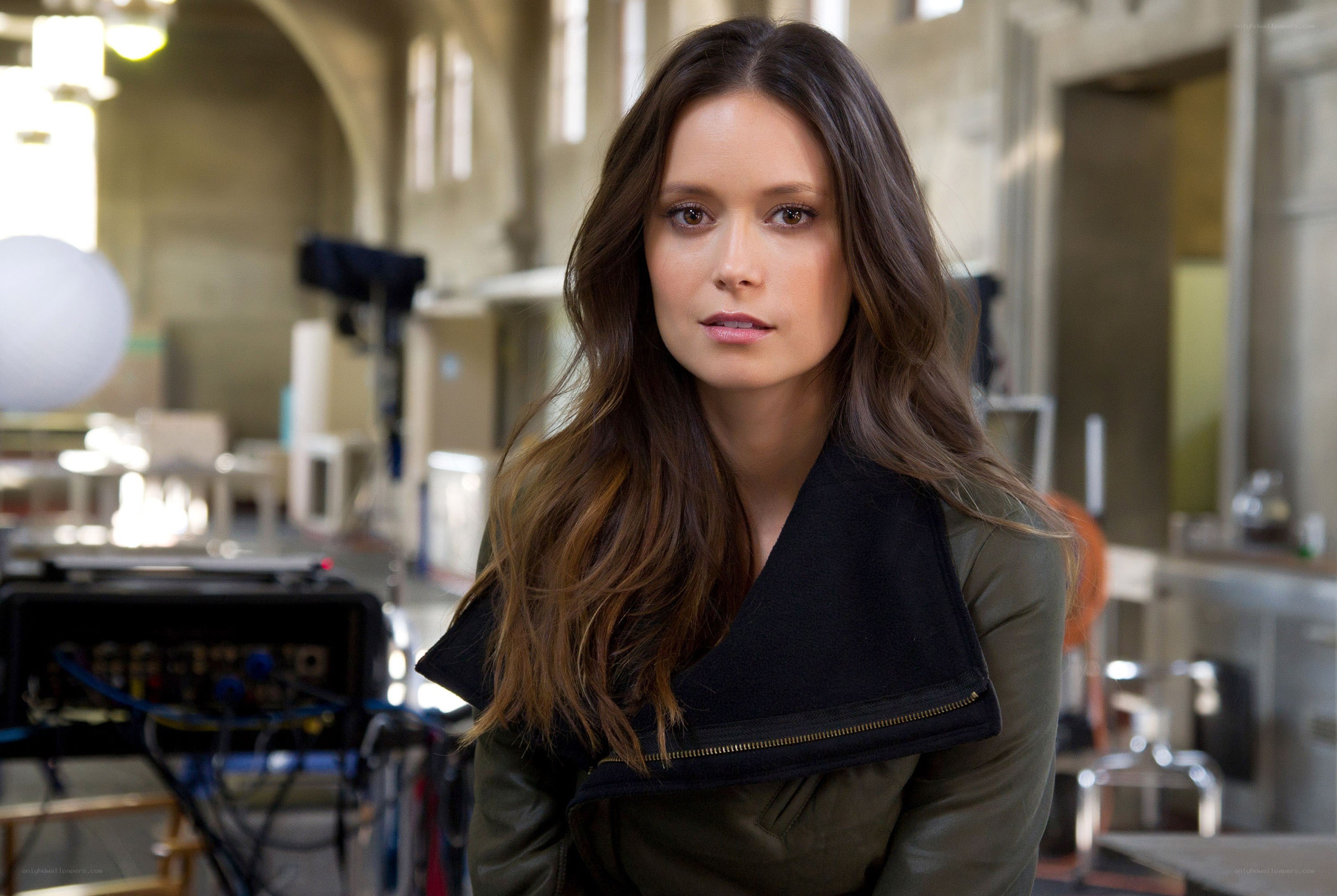 woman in a studio setting
