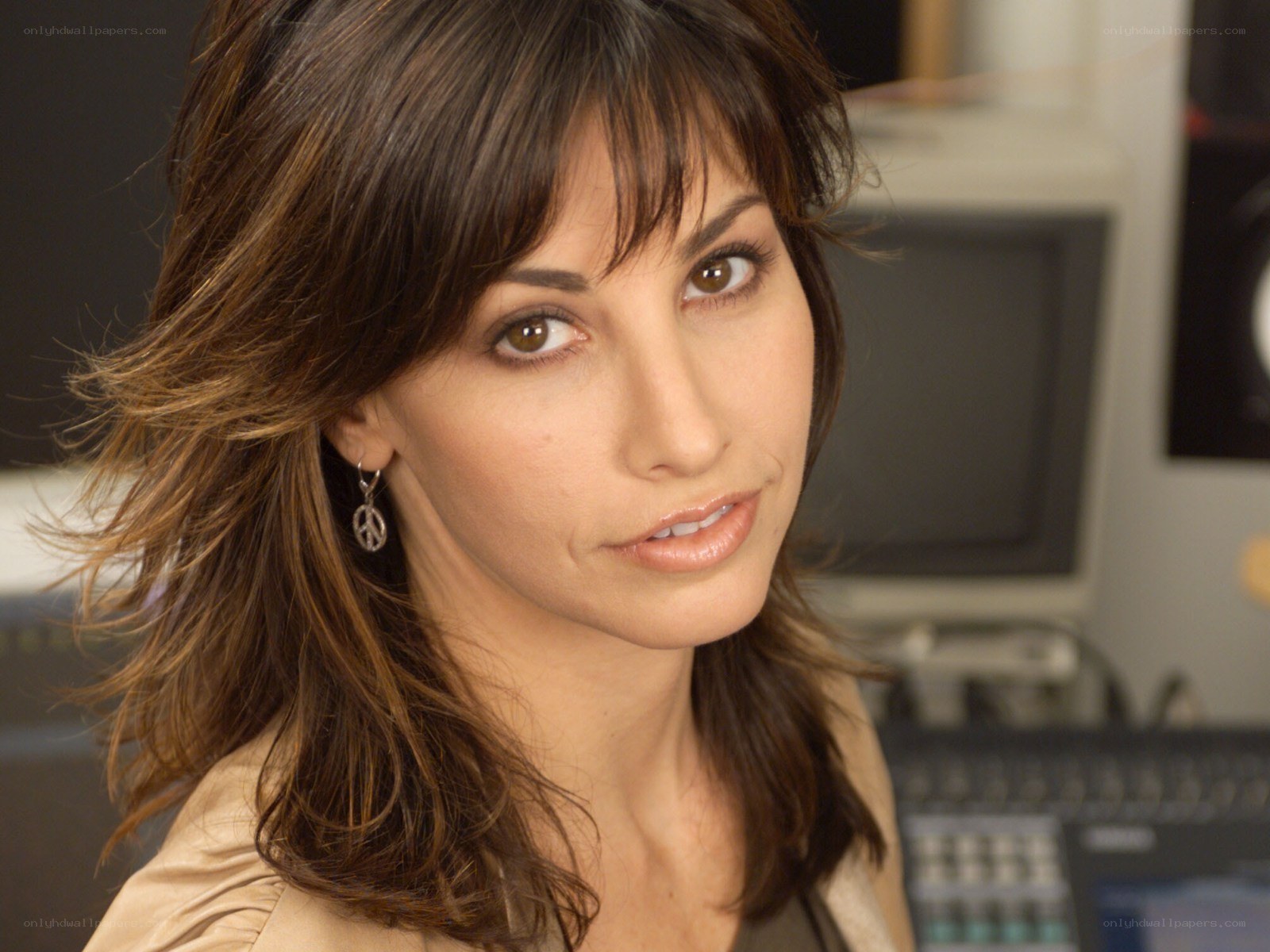 woman in a studio setting