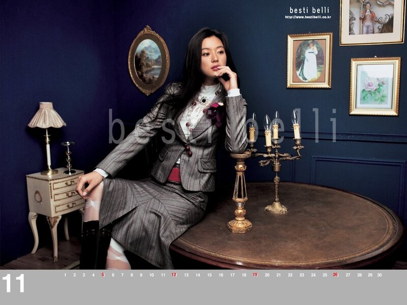 woman in a suit on calendar