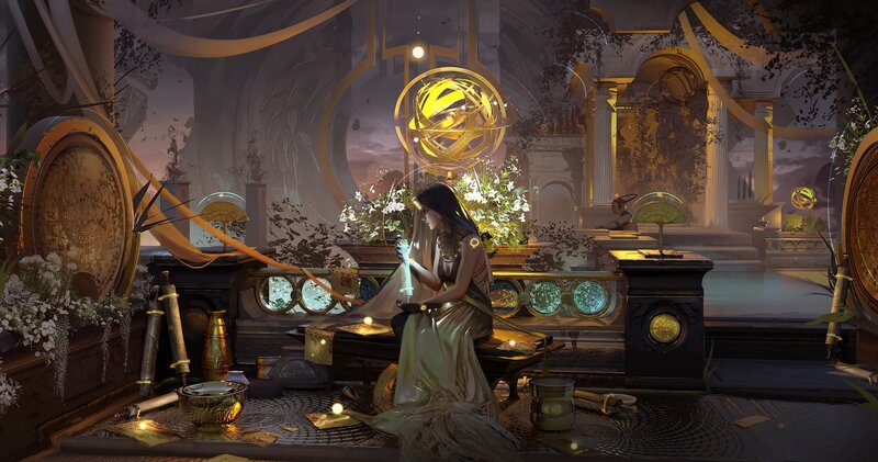 Woman in a Temple
