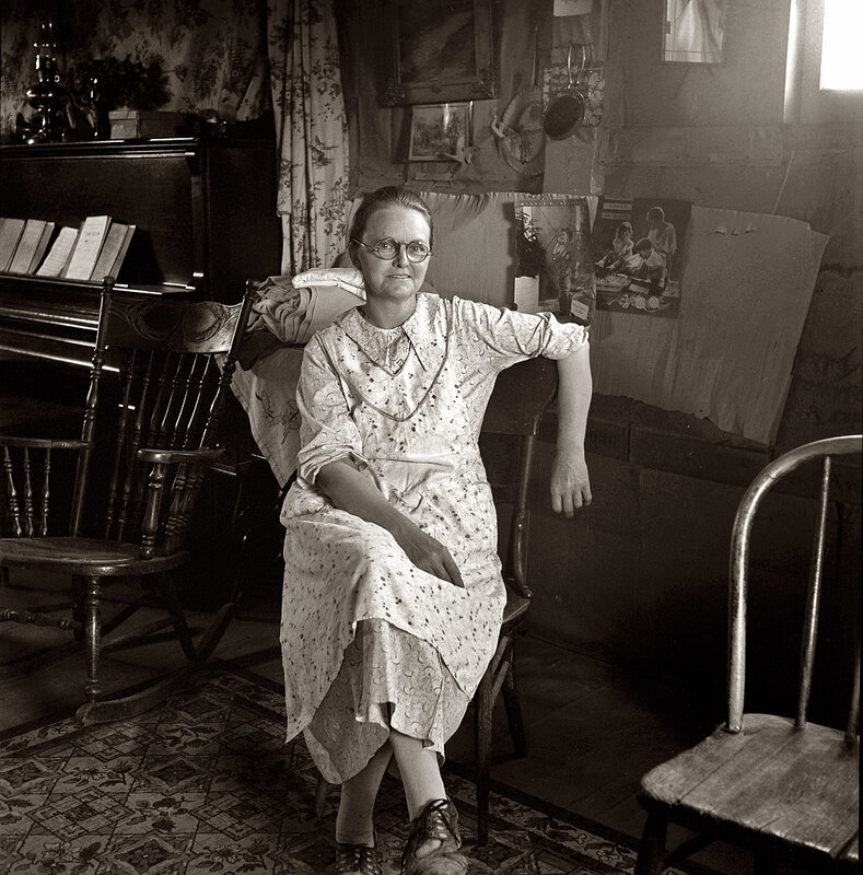 Woman in a vintage home