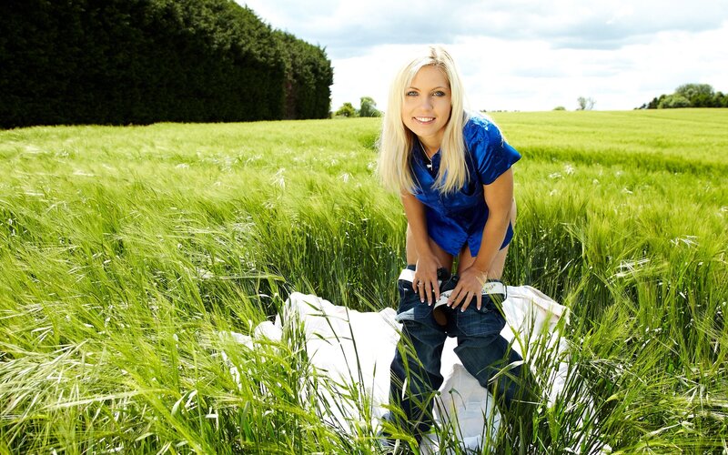 Woman in a wheat field