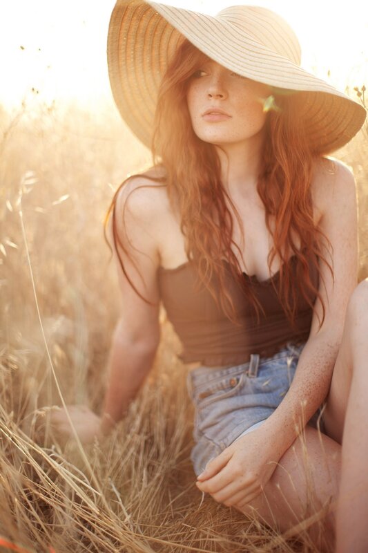 Woman in a wheat field