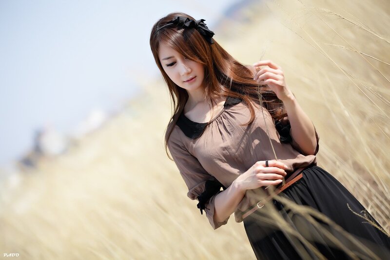 woman in a wheat field
