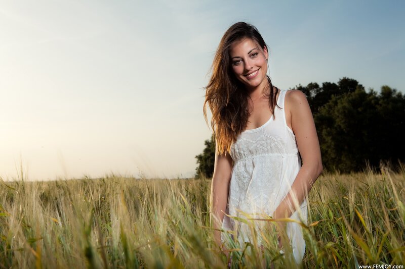 Woman in a wheat field