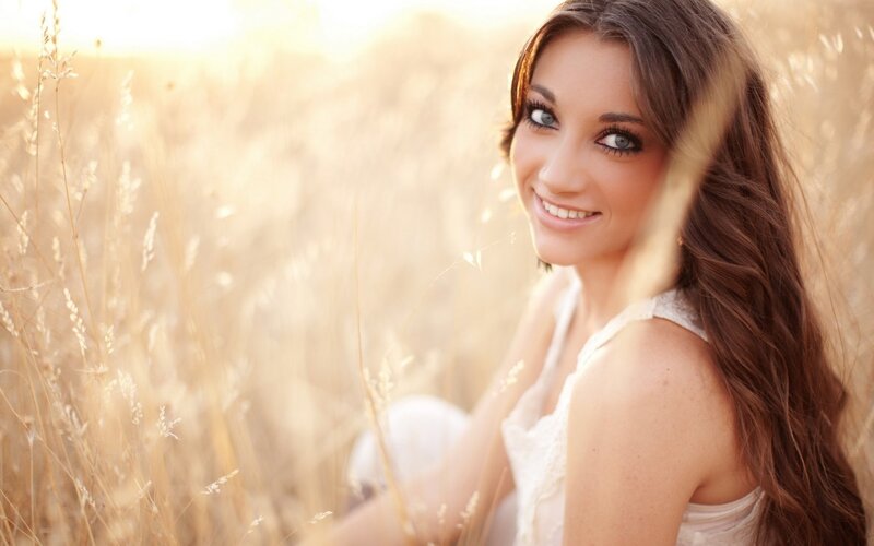 woman in a wheat field