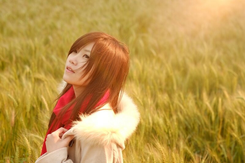 Woman in a wheat field