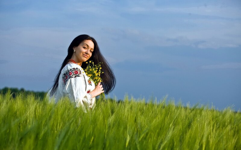 Woman in a wheat field
