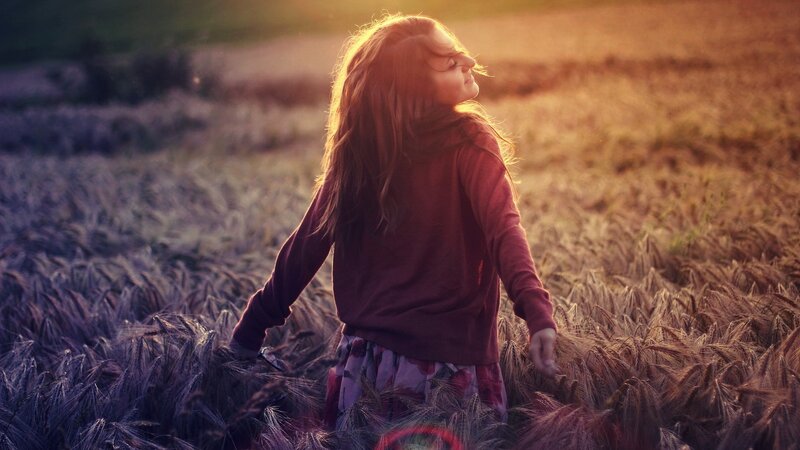 woman in a wheat field