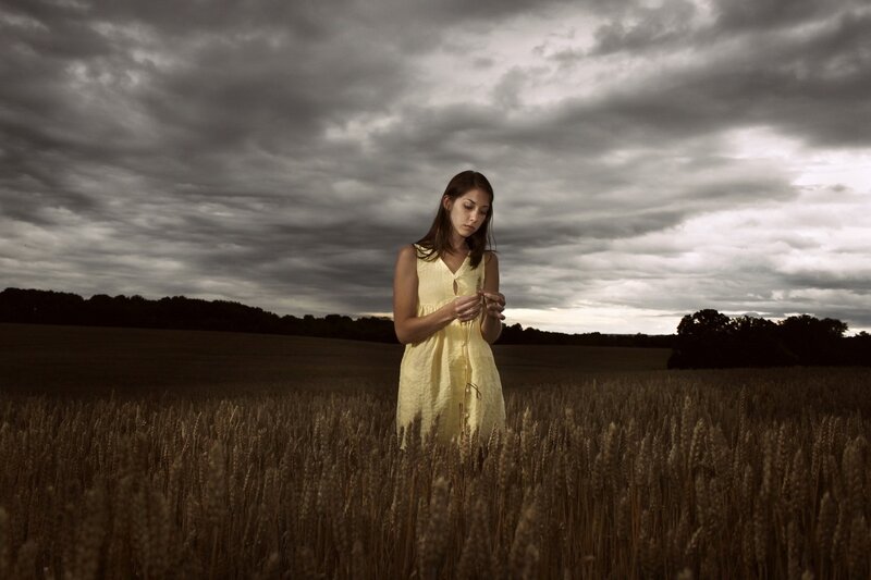 Woman in a wheat field