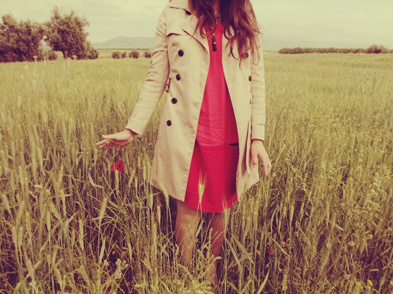 woman in a wheat field