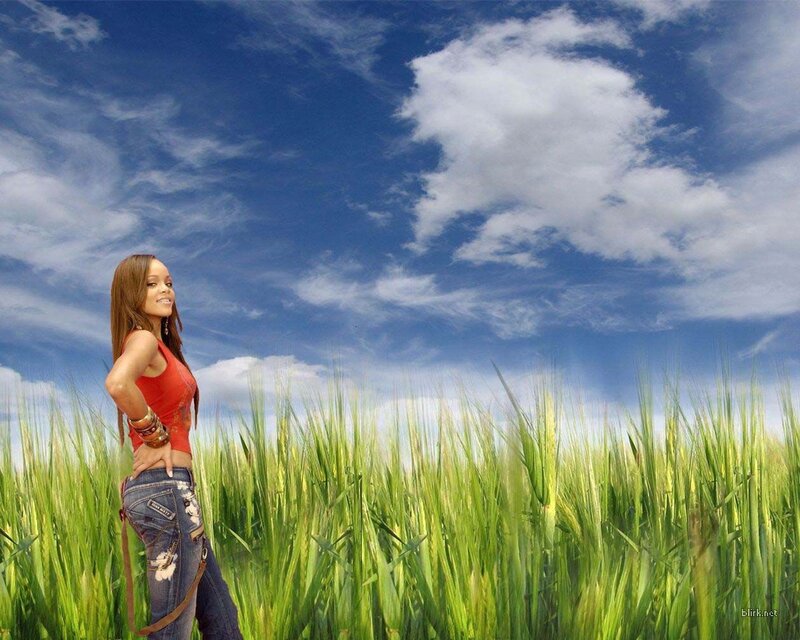 woman in a wheat field