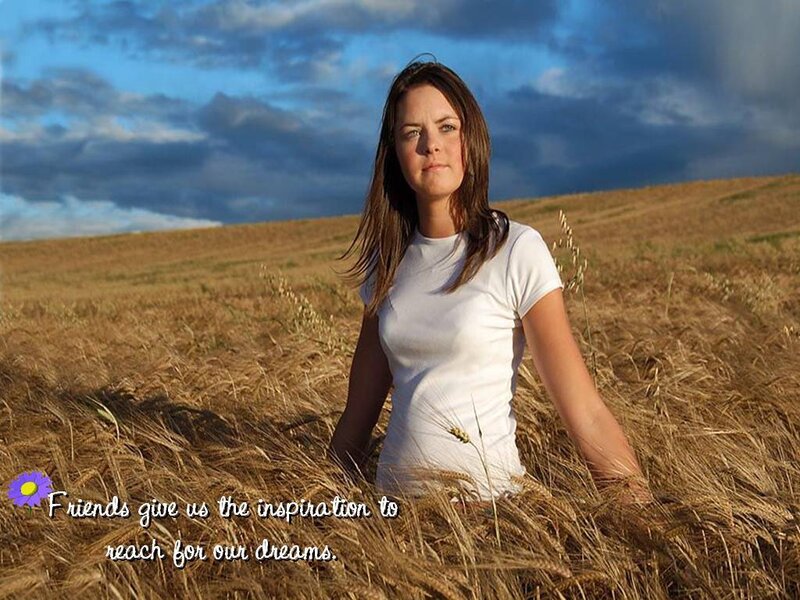 woman in a wheat field