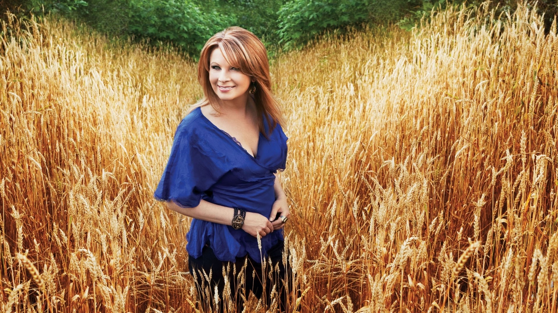 Woman in a wheat field