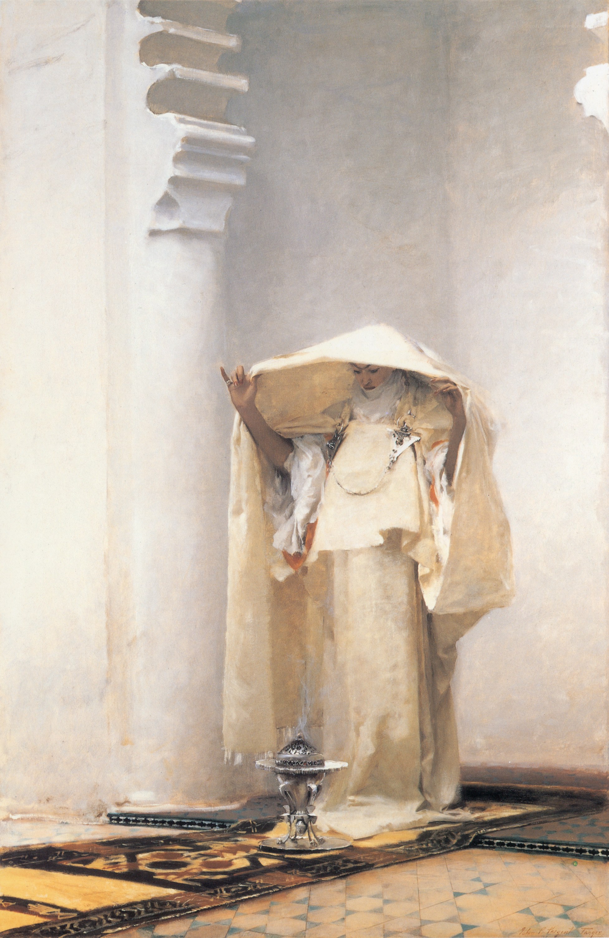 Woman in a white robe