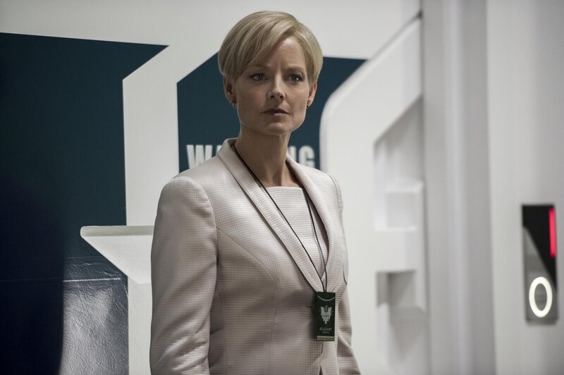 Woman in a white suit