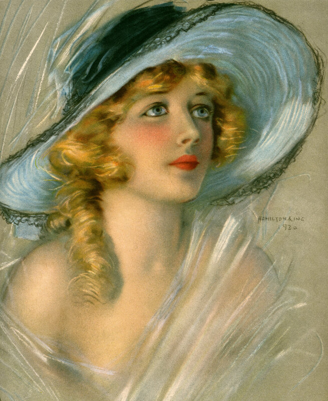 woman in a wide-brimmed hat