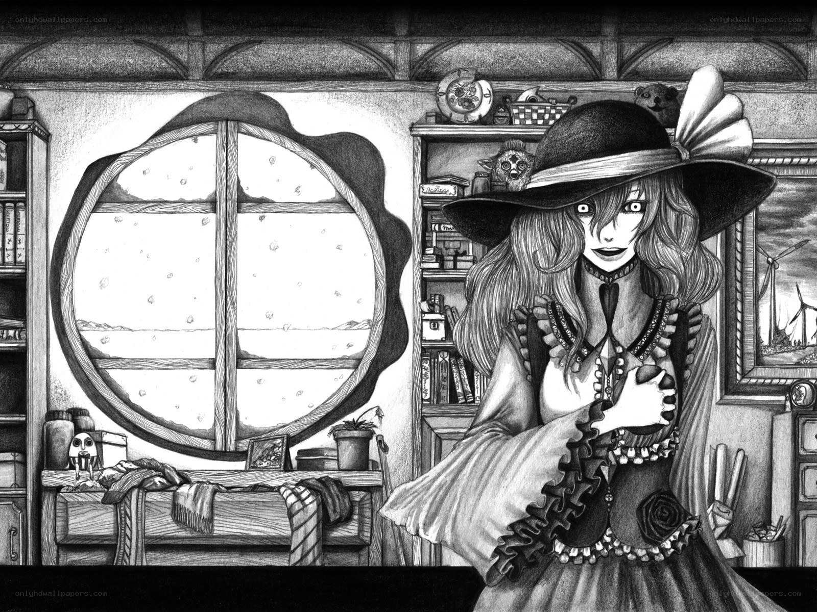 woman in a witch hat