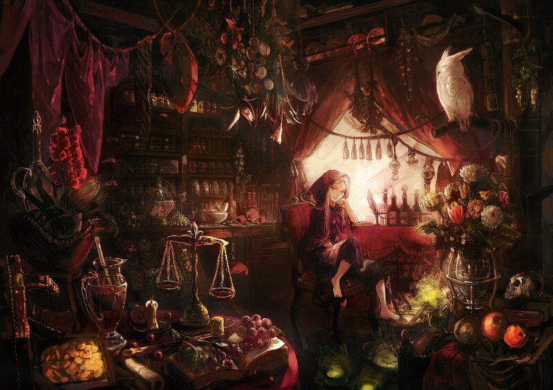 Woman in a Witch's Cottage